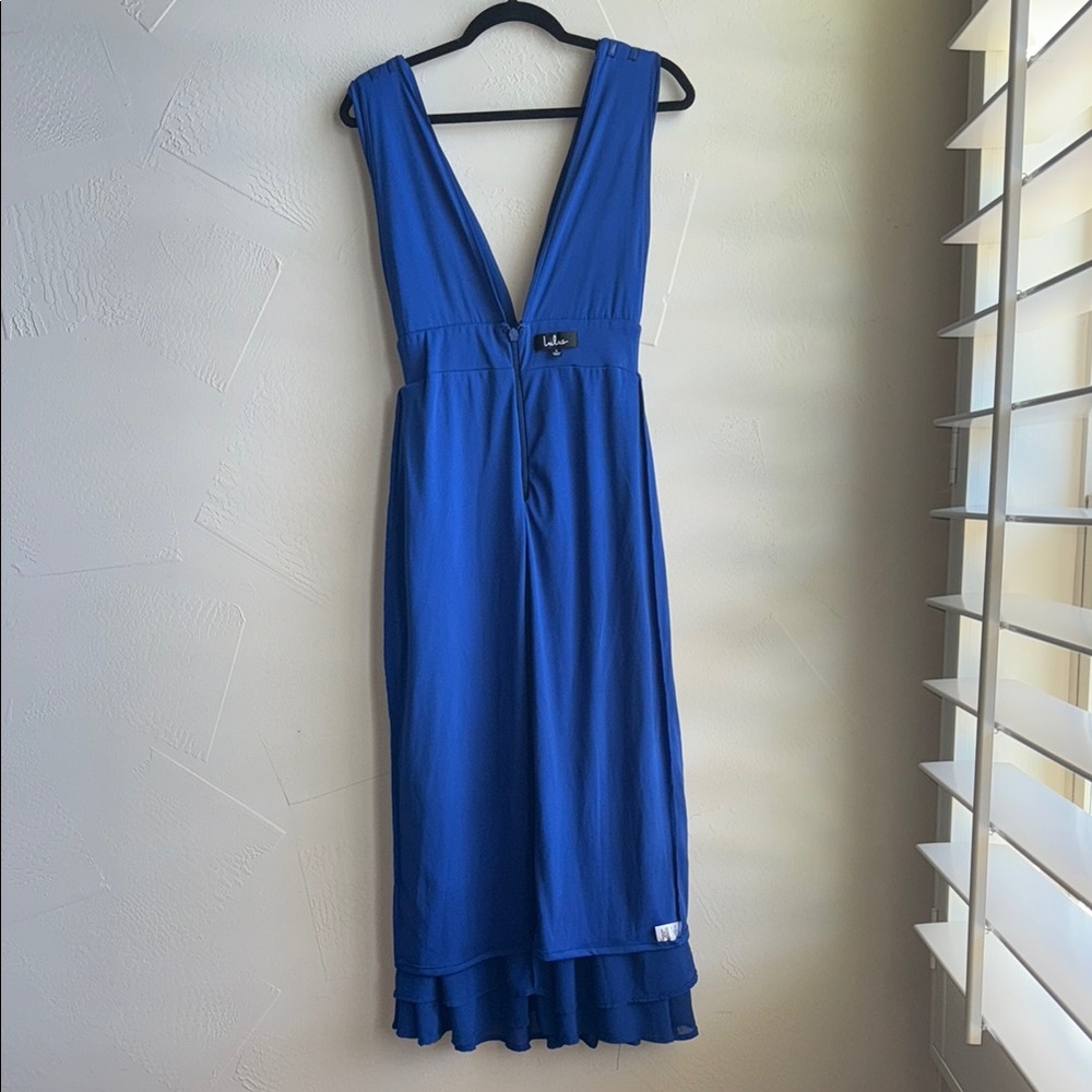 Elegant Blue Sleeveless Dress
